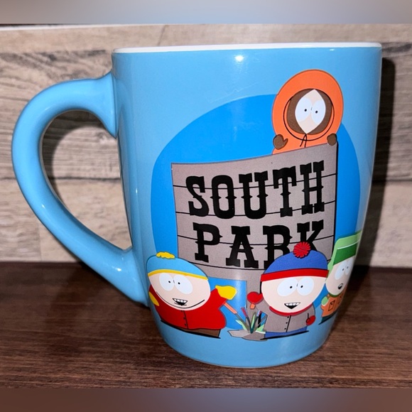 Silver Buffalo South Park Kids and Logo Jumbo Curved Ceramic Mug 25 Ounces - NEW - Picture 1 of 12